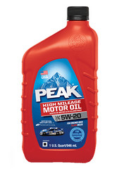 ������ �������� ����� Peak High Mileage Oil 5W-20 (0,946�) ����������������� | ������� P2MH576