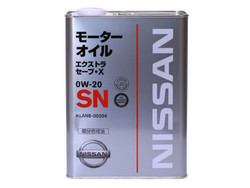 ������ �������� ����� Nissan SN Extra Save X SAE 0W-20 (4�)  | ������� KLAN800204